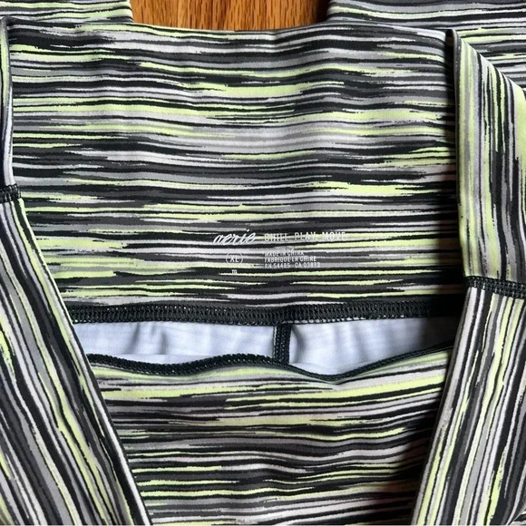 👟2/$20👟AERIE Chill Play Move 7/8 Leggings Spacedye Green/Gray XL - Picture 3 of 8